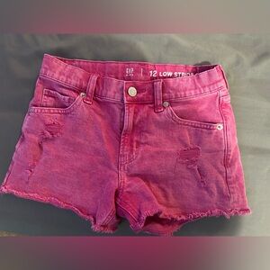 GAP Girls Pink Distressed Shorts